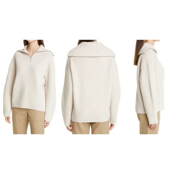 Vince Ribbed Half Zip Sweater Size Medium - Picture 12 of 12